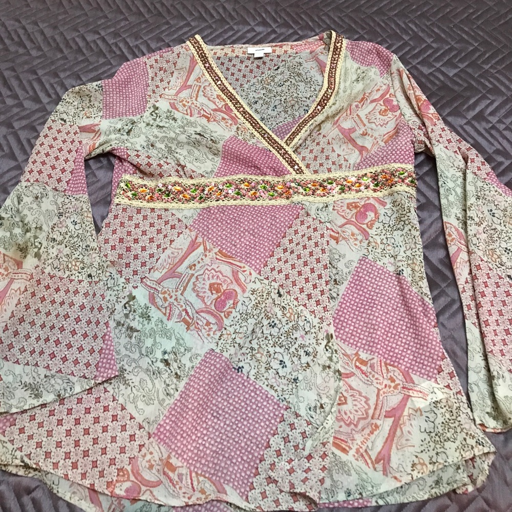 J.Jill Bead Tunic sz s beautiful light tunic